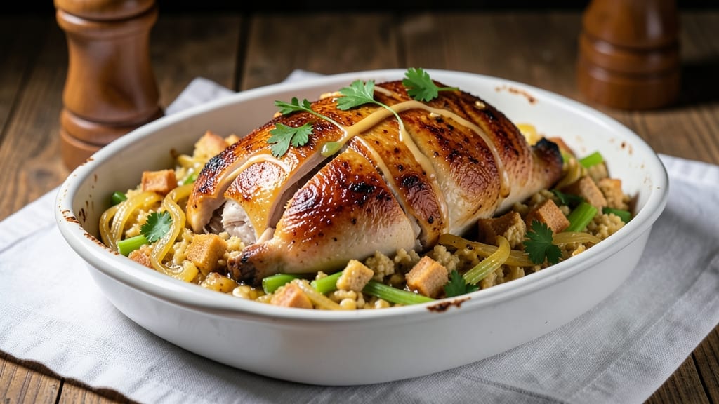 Baked Chicken Breast With Stove Top Stuffing Recipe: One-Pan Holiday Feast in 45 Minutes