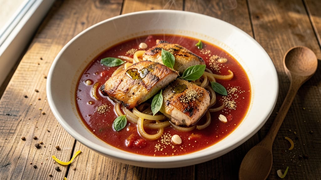 Authentic Cuban Chicken Soup Recipe: Spiced Tomato-Basil Broth With Crispy Plantain