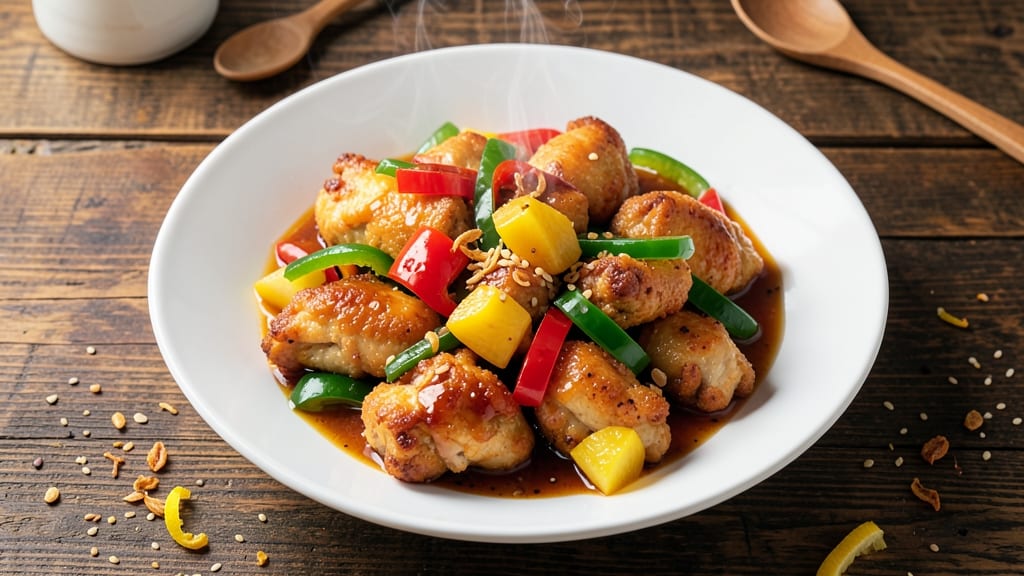 Authentic Sweet and Sour Chicken Recipe: Wok-Fried Crispy Bites with Tangy Glaze