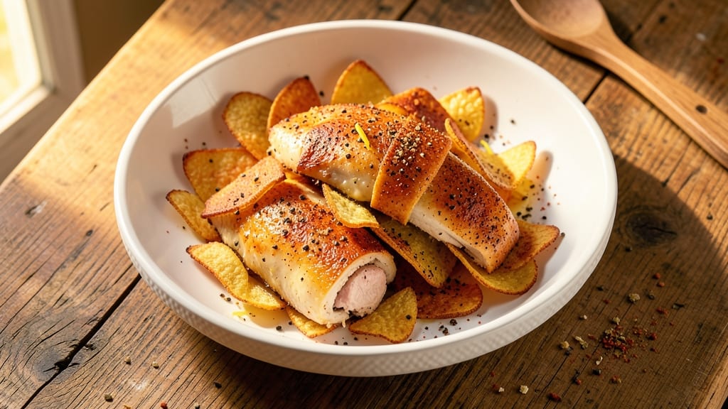 Baked Potato Chip Chicken Recipe: Crunchy Crisp Shells With Foil-Sealed Juiciness