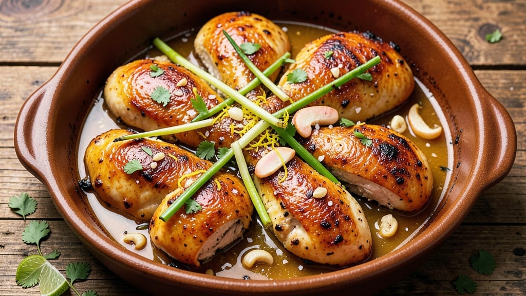 Baked Lemongrass Chicken Recipe: Aromatic Herb Crust With Juicy Centers