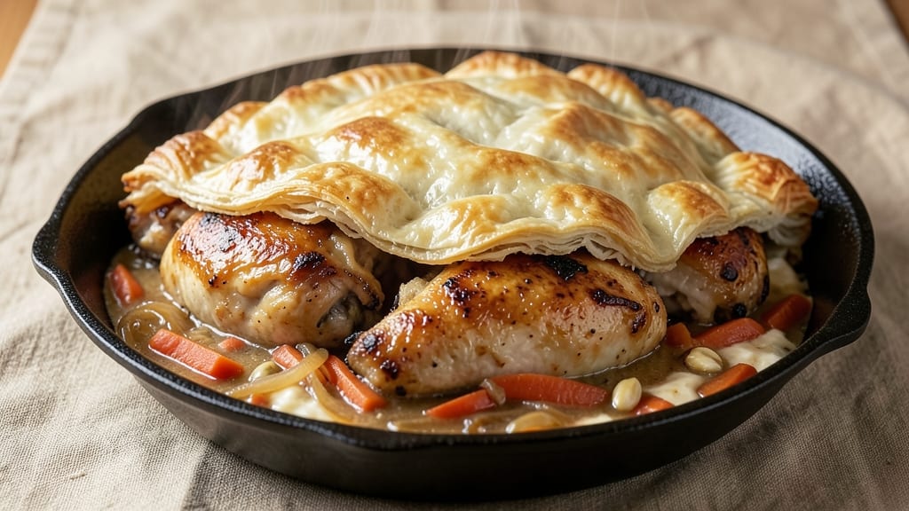America's Test Kitchen Cast Iron Chicken Pot Pie Recipe: Foolproof Crispy Crust With Foil-Sealed Juiciness