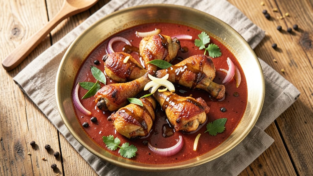 Authentic South Indian Chicken Curry Recipe: Tamarind-Tomato Tang and Fragrant Spices