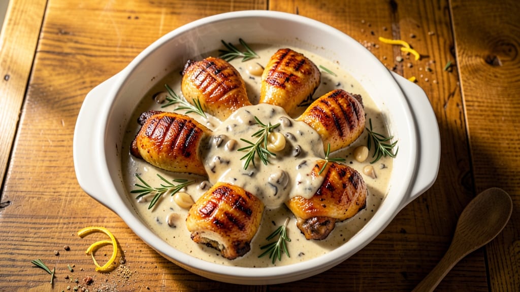 Baked Chicken Drumsticks With Cream of Mushroom Soup Recipe: Rich Sauce-Braised Crispy Skin