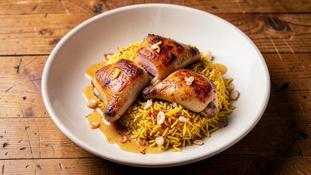 Baked Chicken and Vigo Yellow Rice Recipe: One-Pan Feast With Herbed Dumplings