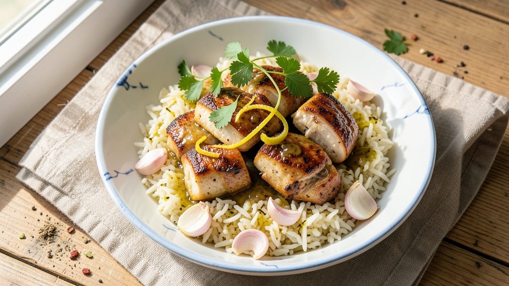 Baked Lemon Chicken and Rice Recipe: Zesty One-Pan Harmony in 40 Minutes