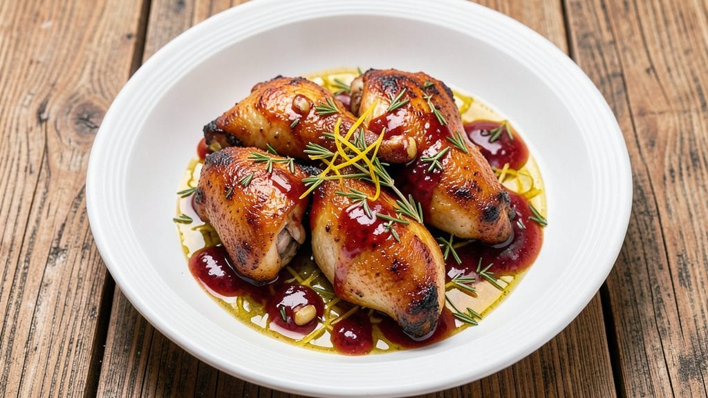 Bobby Flay's Chicken Thigh Recipe: Crispy Celery Crown Over Smoky Garlic Bliss