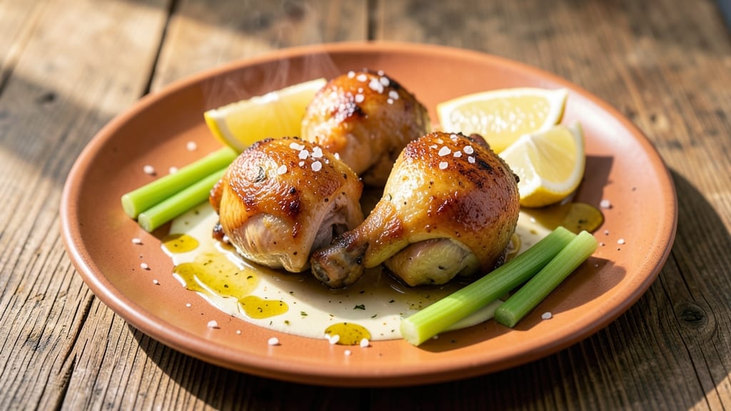 Boiled Chicken Legs Recipe: Juicy Interiors and Crispy Celery Crown Magic