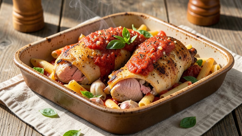 Baked Chicken Rigatoni Recipe: One-Pot Creamy Tomato Pasta Magic