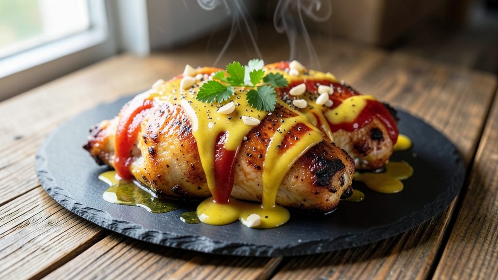 Baked Chicken With Mustard and Ketchup Recipe: Tangy-Sweet Glaze That Caramelizes to Richness