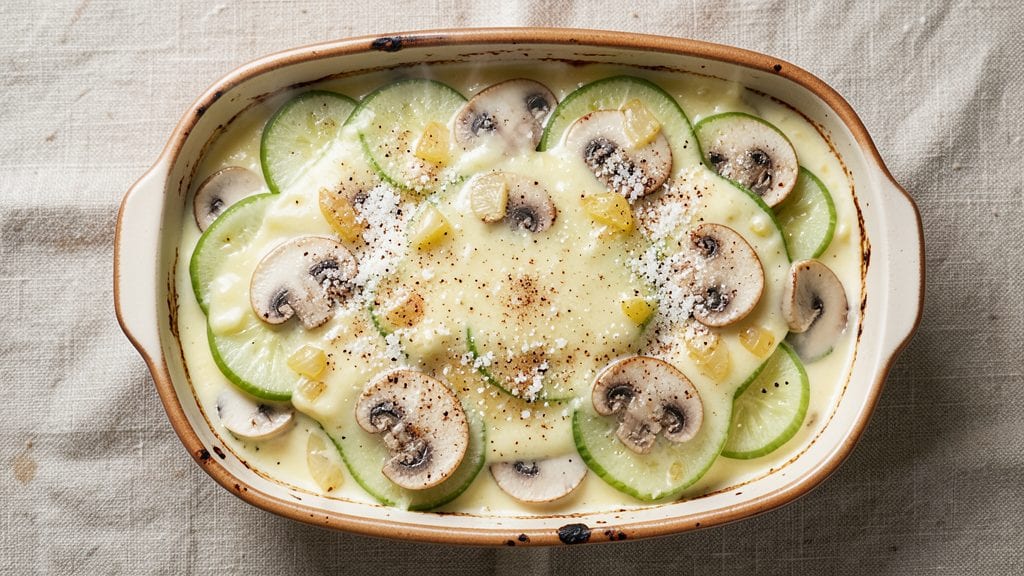 Campbell's Cream of Chicken Casserole Recipe: Celery Crown Crunch Over Velvety Mushroom Bliss
