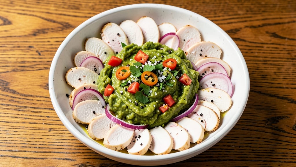 Chicken Guacamole Recipe: Crispy Celery Crown Over Zesty Lime Bliss