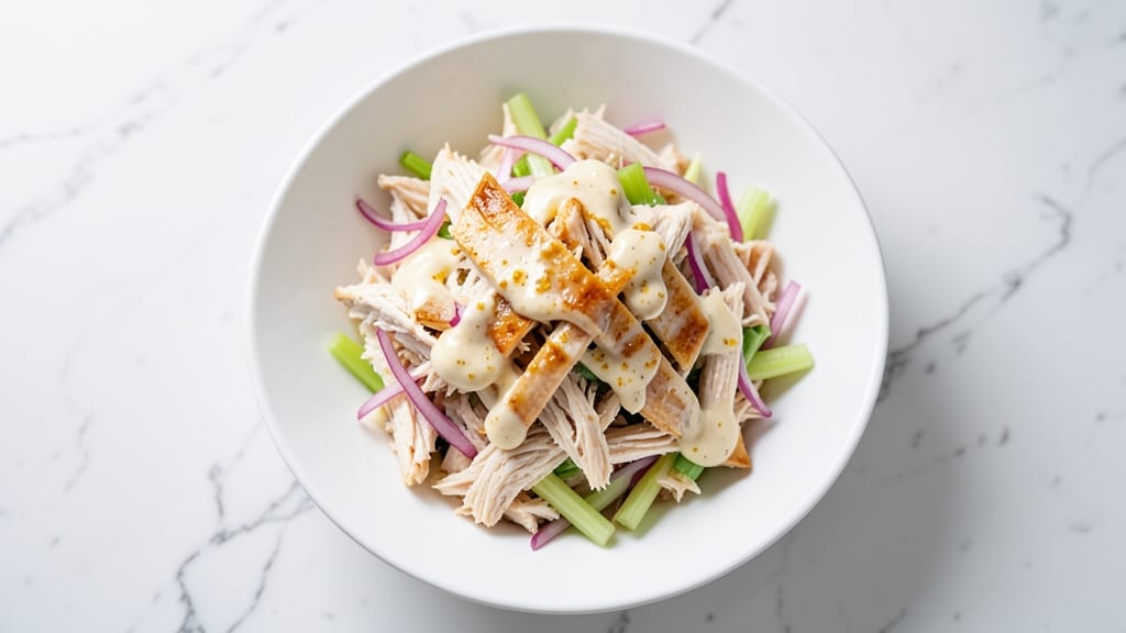 Copycat Arby's Chicken Salad Recipe: Crunchy Celery Crown Over Creamy Ranch Bliss