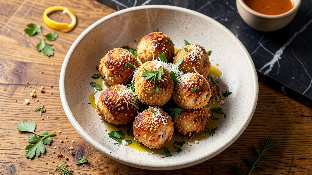 Baked Chicken Balls Recipe: Herb-Infused Crispiness With Foil-Locked Tenderness