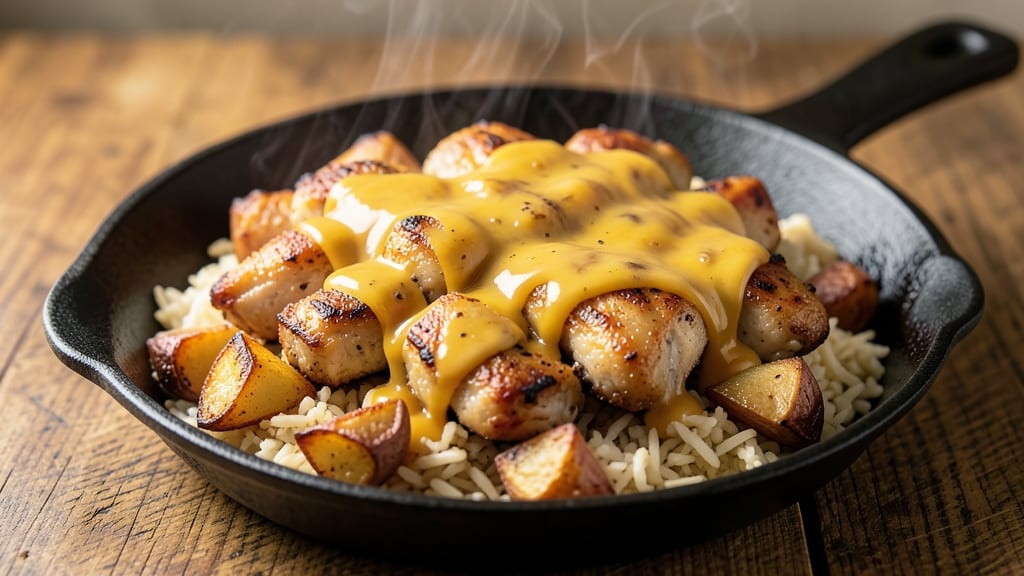 Applebee's Sizzling Chicken Skillet Recipe: Cheesy Dumpling-Studded Crunch in One Pan