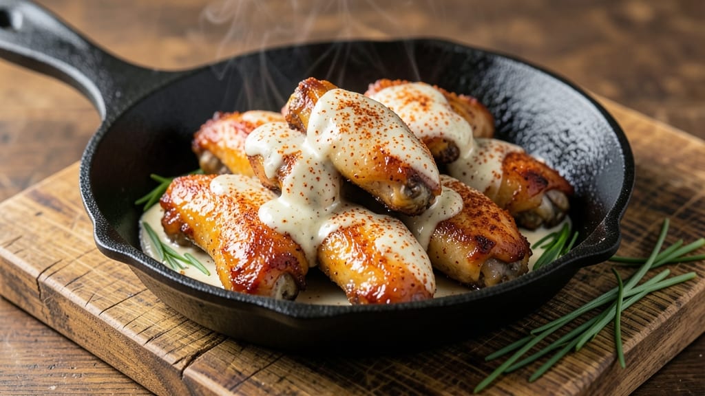 Hidden Valley Ranch Chicken Wings Recipe: Air-Crisped with Cool Creamy Swirl