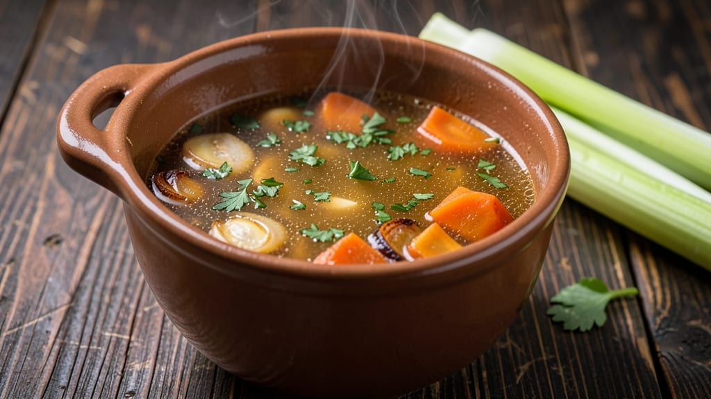 Old Fashioned Chicken Broth Recipe: Homestyle Richness with Celery Crown Crunch