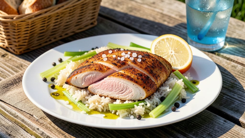 Picnic Chicken Recipe: Juicy, Crispy Celery Crown in 35 Minutes
