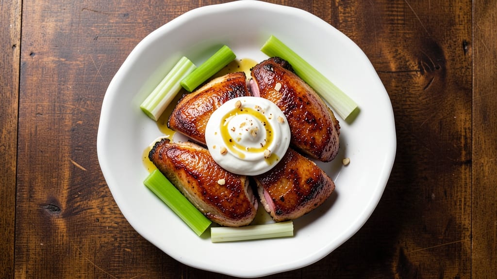 Weight Watchers Chicken Thighs Recipe: Crispy Celery Crown Over Tangy Garlic Bliss